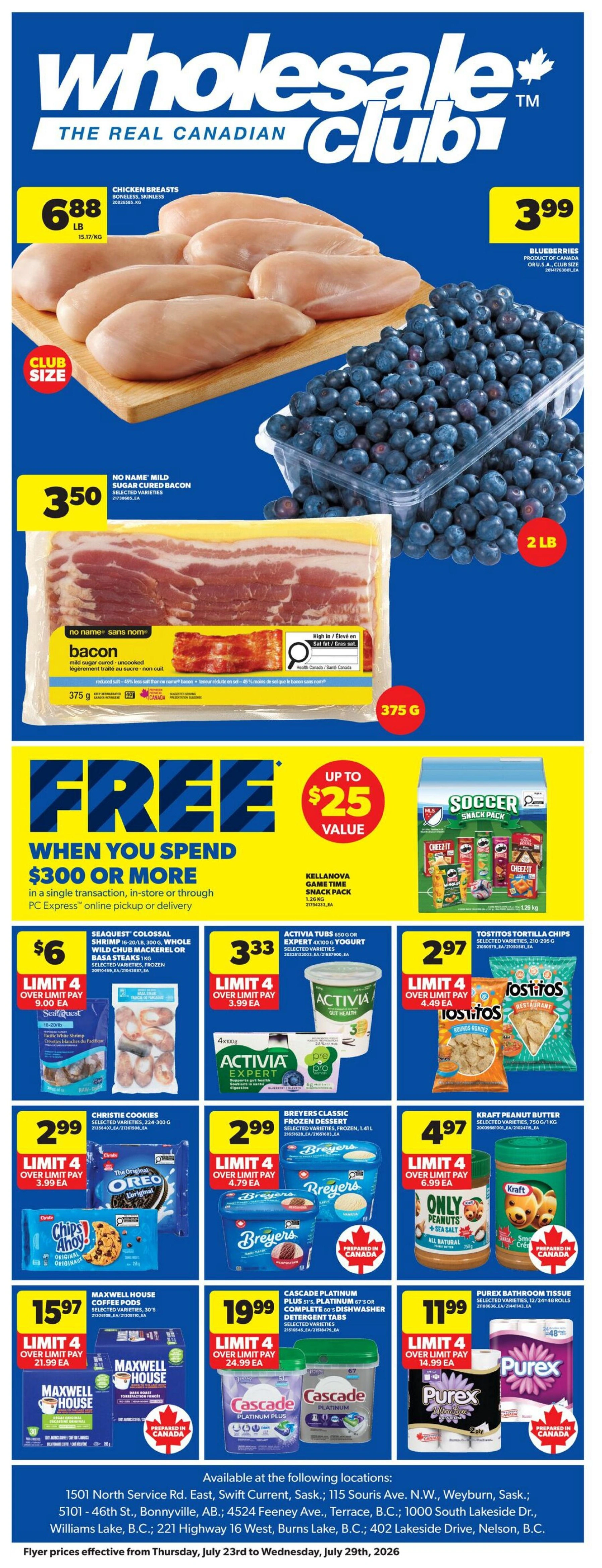 Real Canadian Wholesale Club flyer page 1