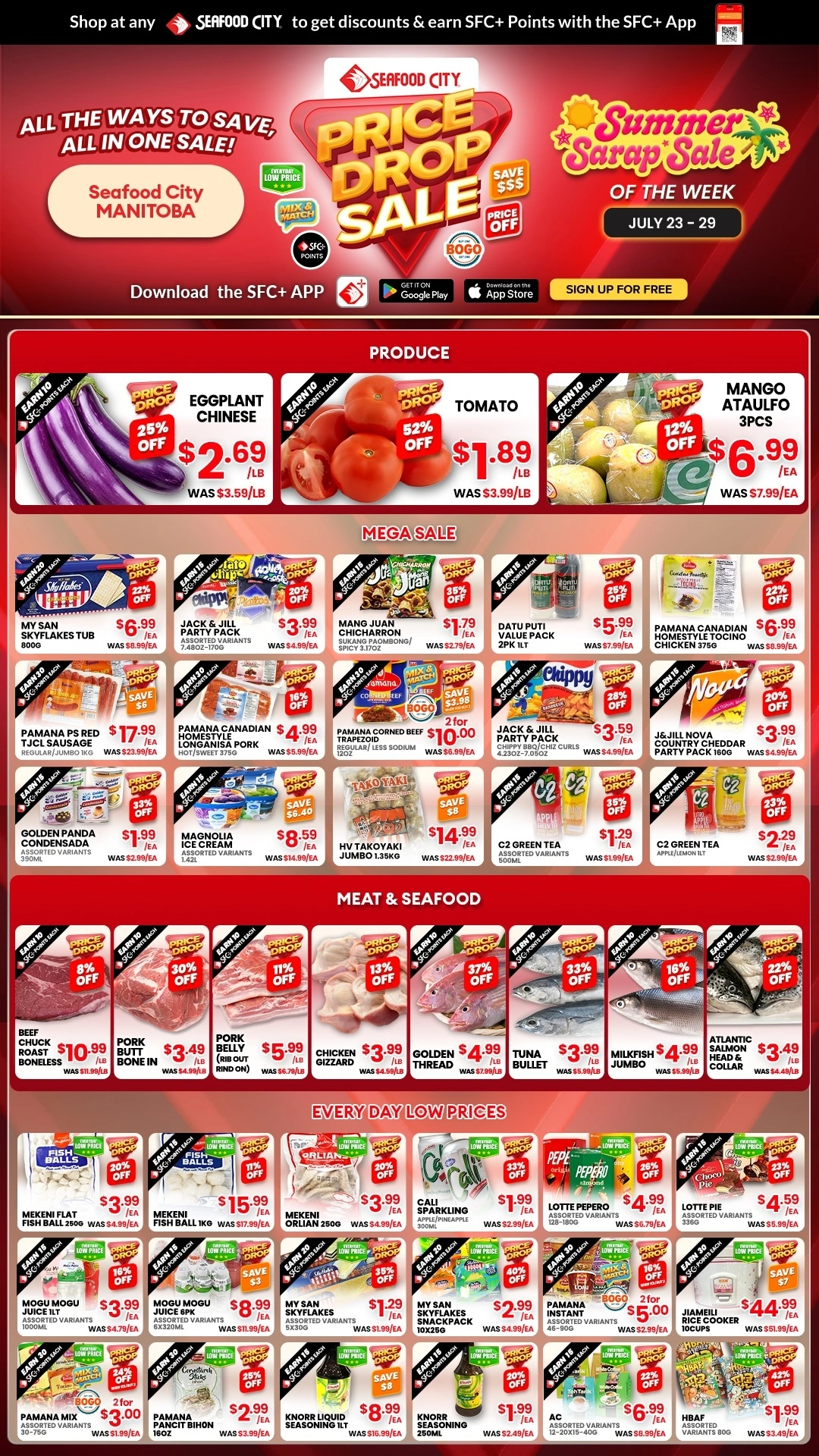 Seafood City Supermarket flyer page 1