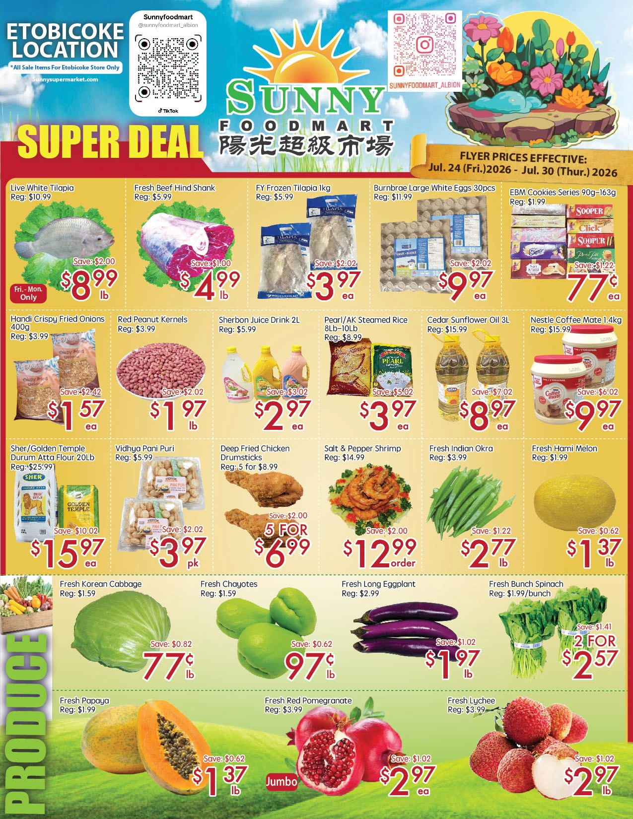 Sunny Food Mart flyer page 1