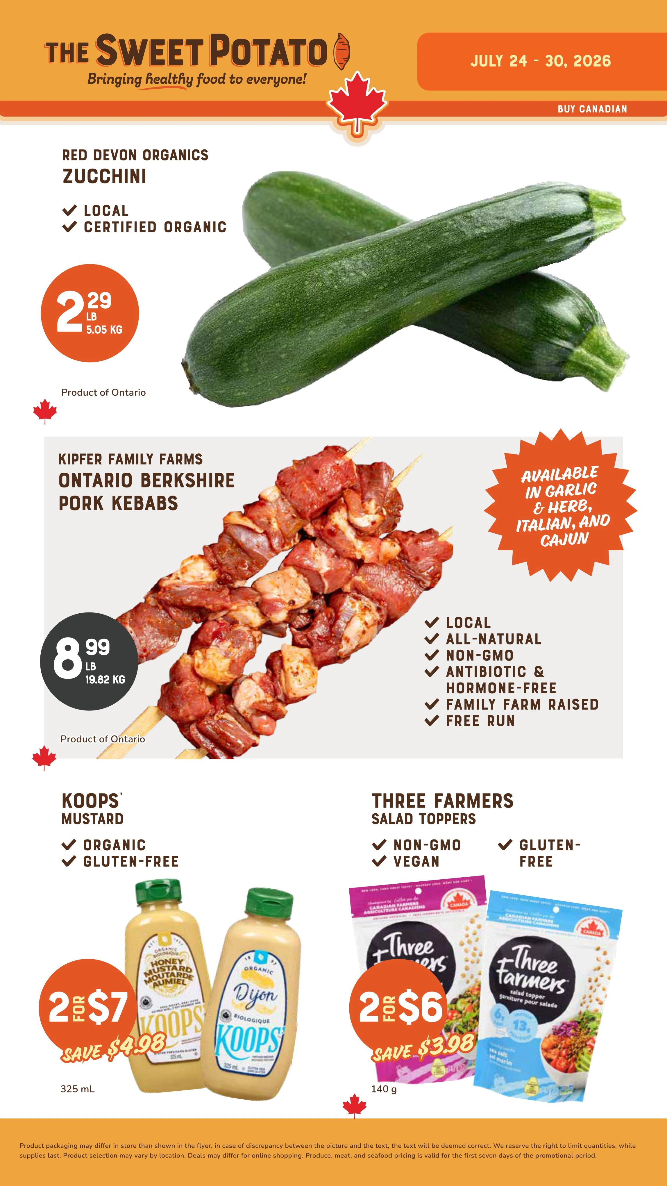 The Sweet Potato flyer page 1