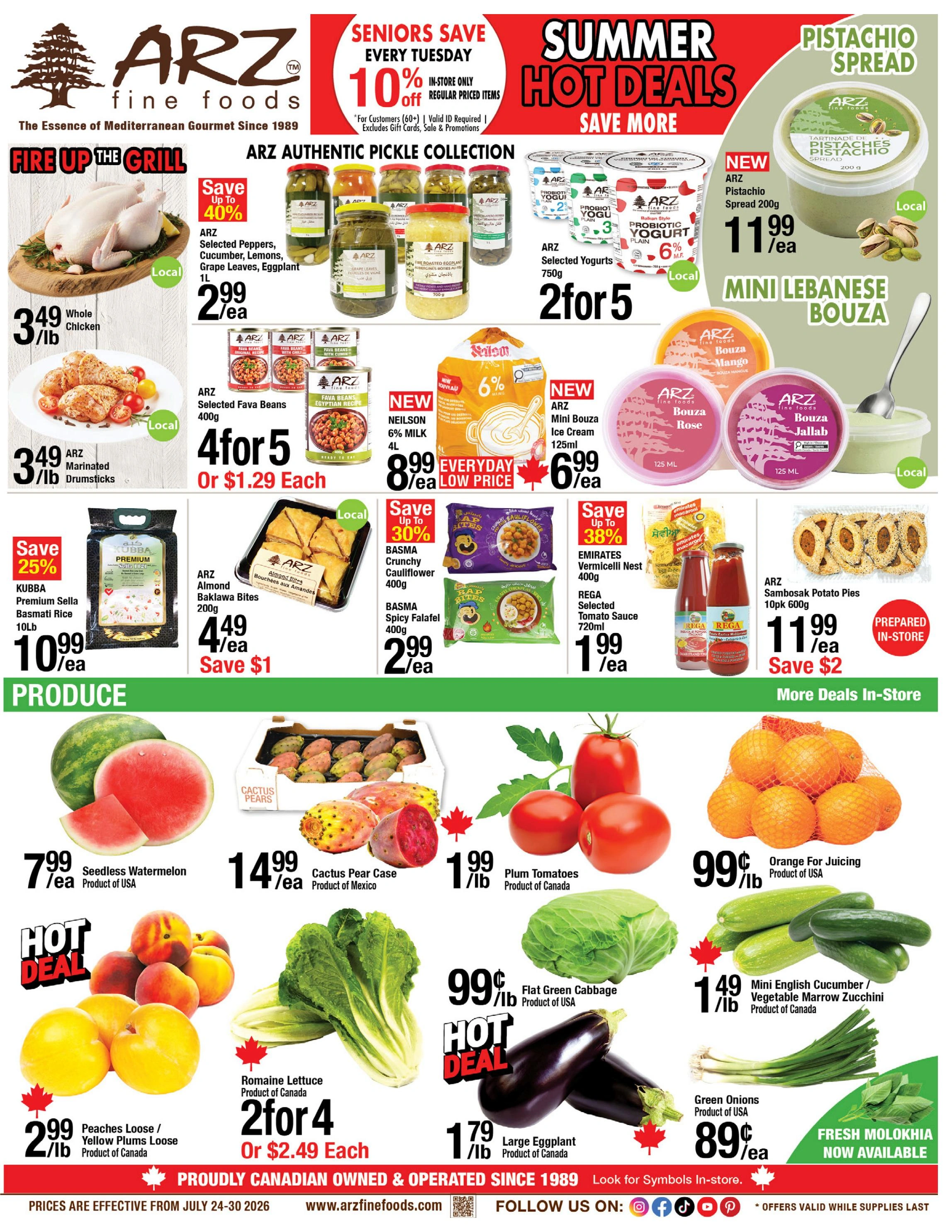 Arz Fine Foods flyer page 1