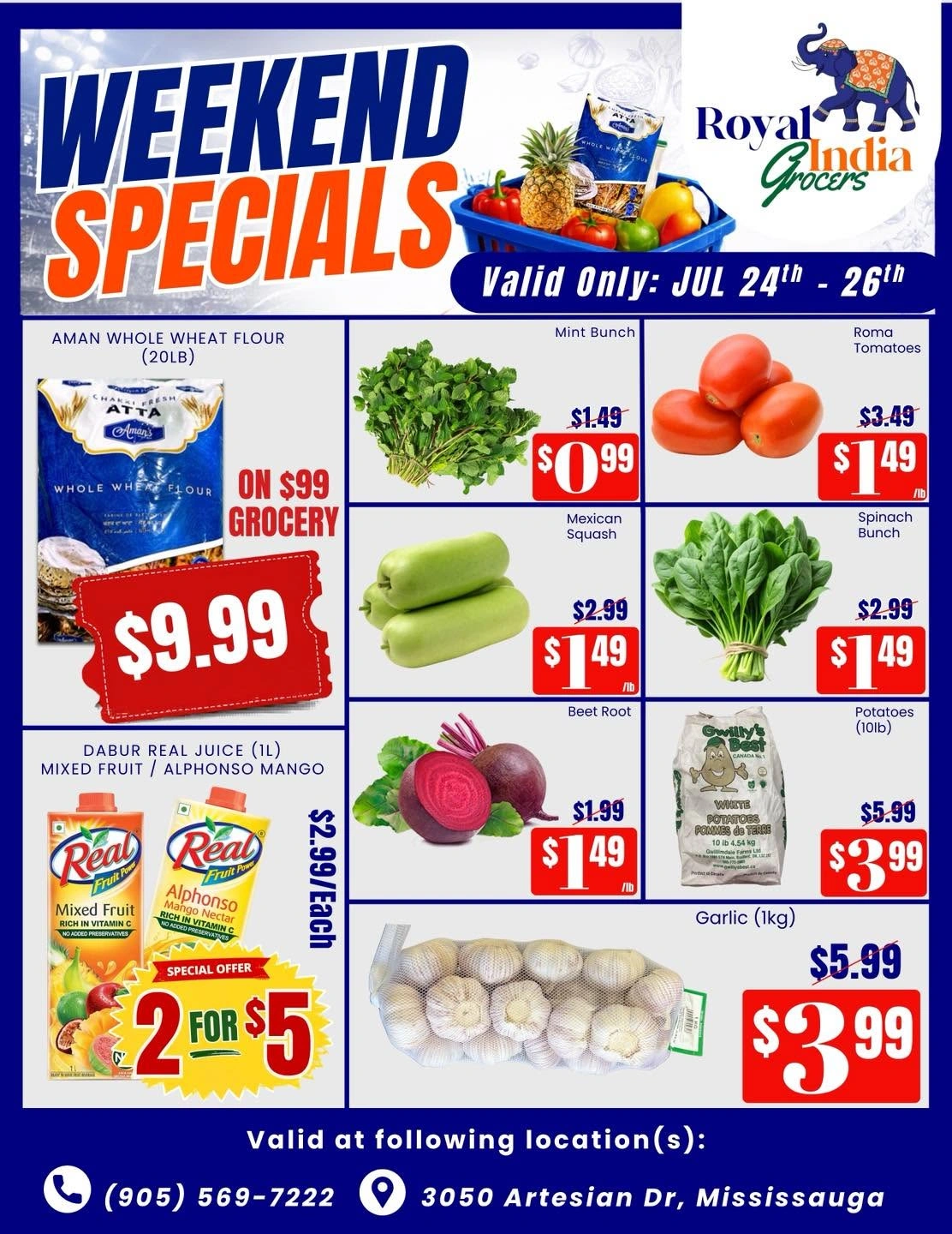 Royal India Grocers flyer page 1