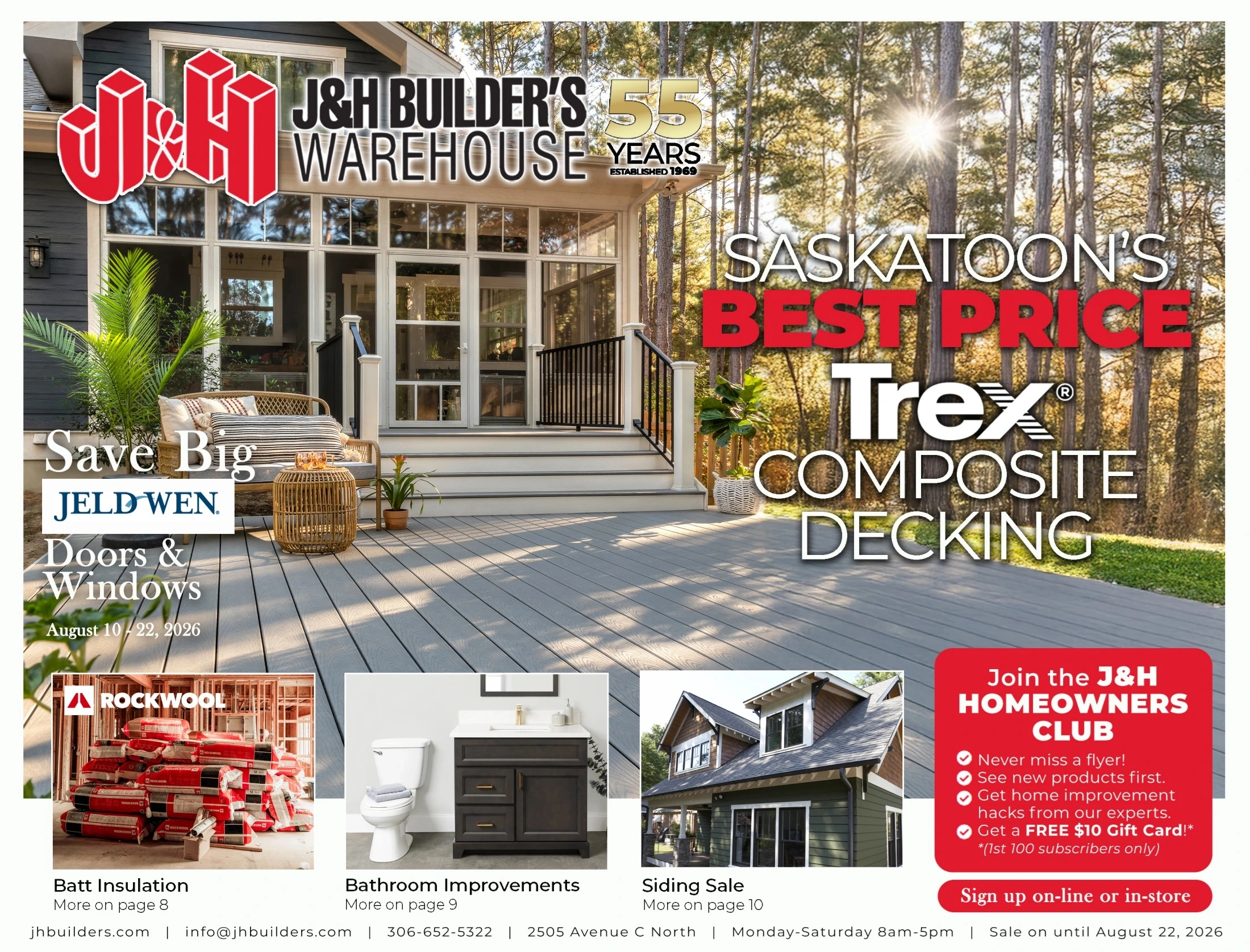 J&H Builder's Warehouse flyer page 1