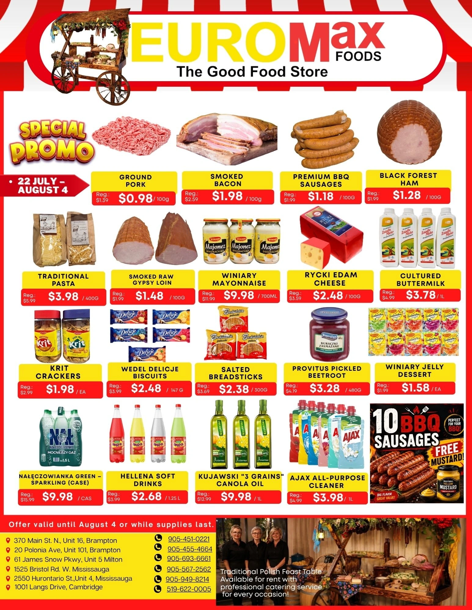 EuroMax Foods flyer page 1