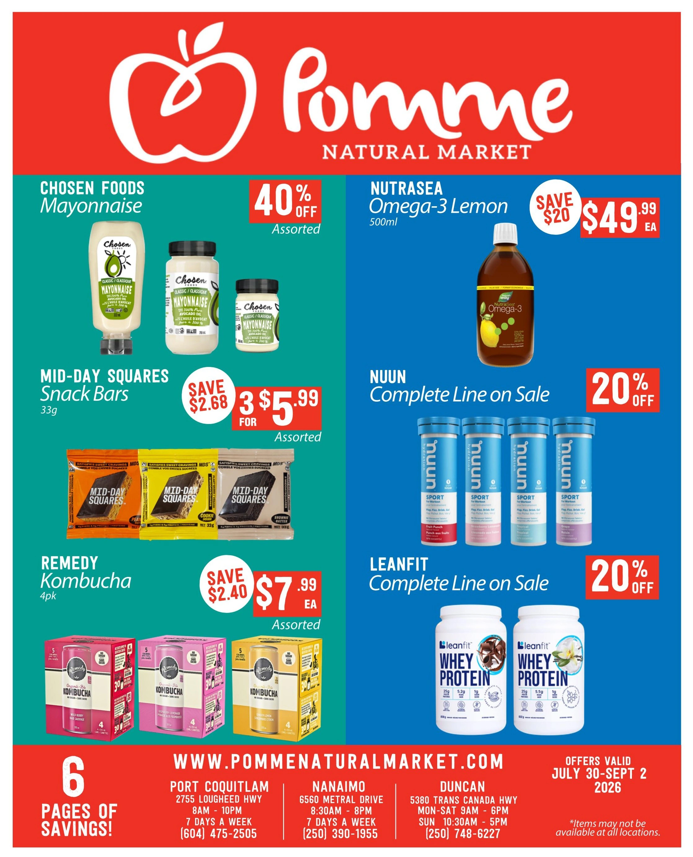 Pomme Natural Market flyer page 1