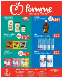 Pomme Natural Market Pomme Natural Market Monthly Specials Flyer July 30 to September 2