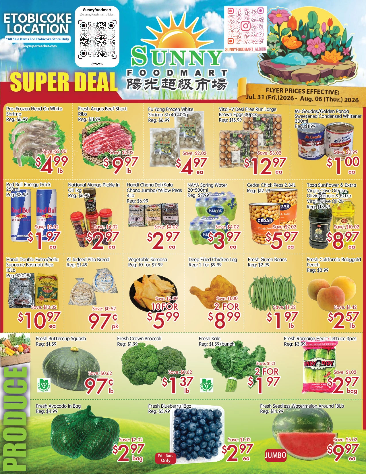 Sunny Food Mart flyer page 1