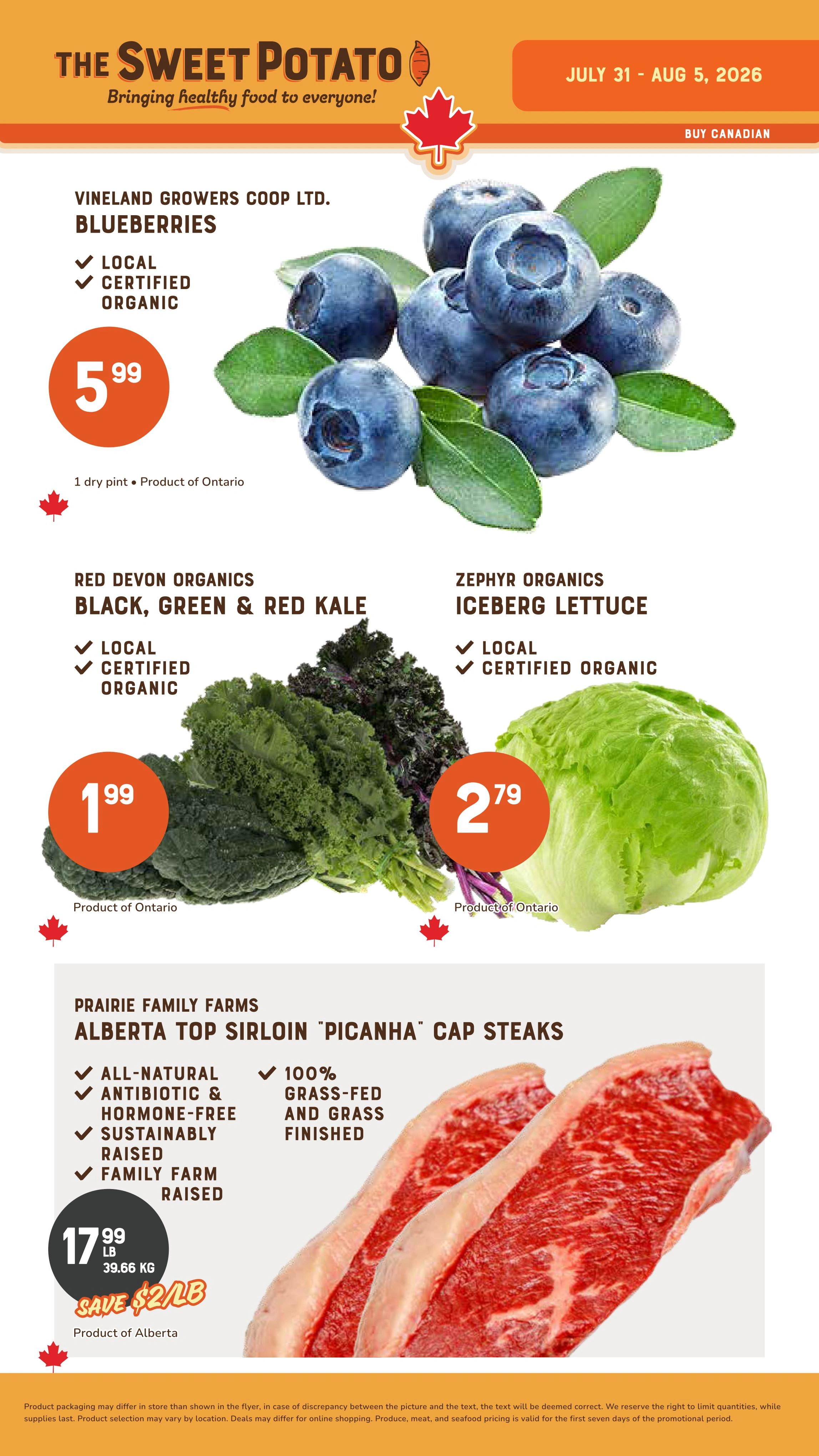 The Sweet Potato flyer page 1