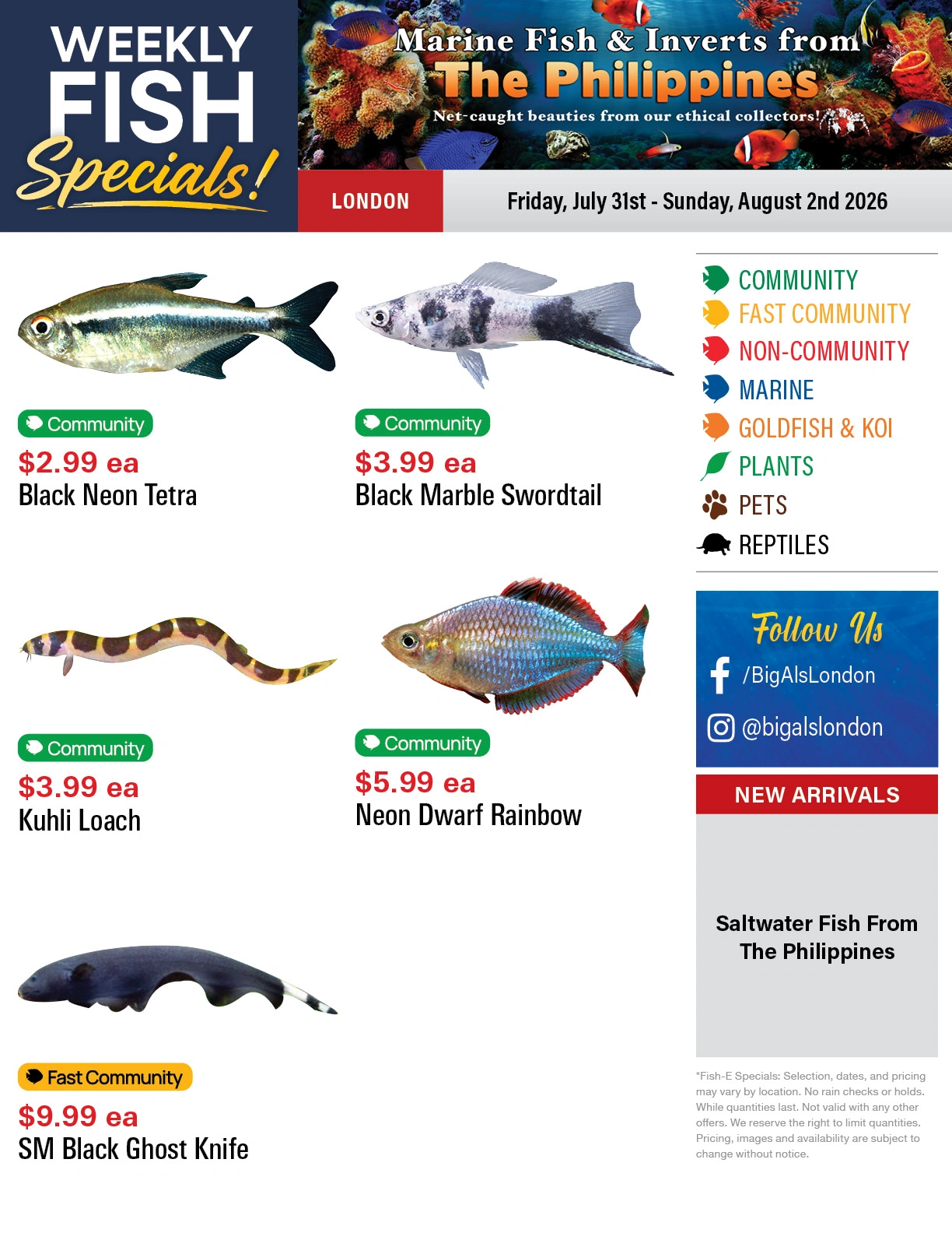 Big Al's flyer page 1