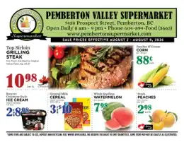 Pemberton Valley Supermarket Pemberton Valley Supermarket Flyer August 2 to 8