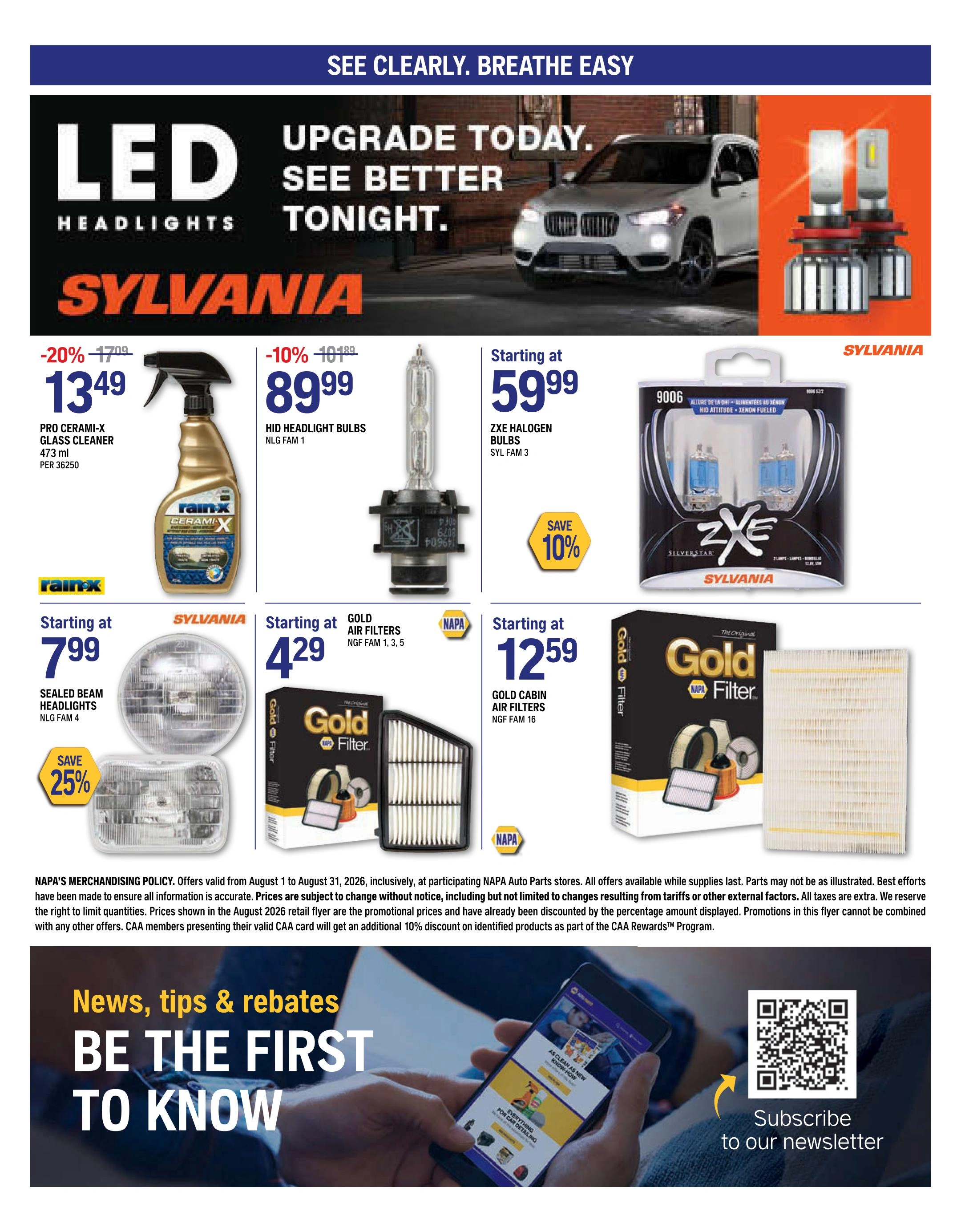 NAPA Auto Parts flyer page 8