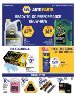 NAPA Auto Parts NAPA Auto Parts Flyer August 1 to 31
