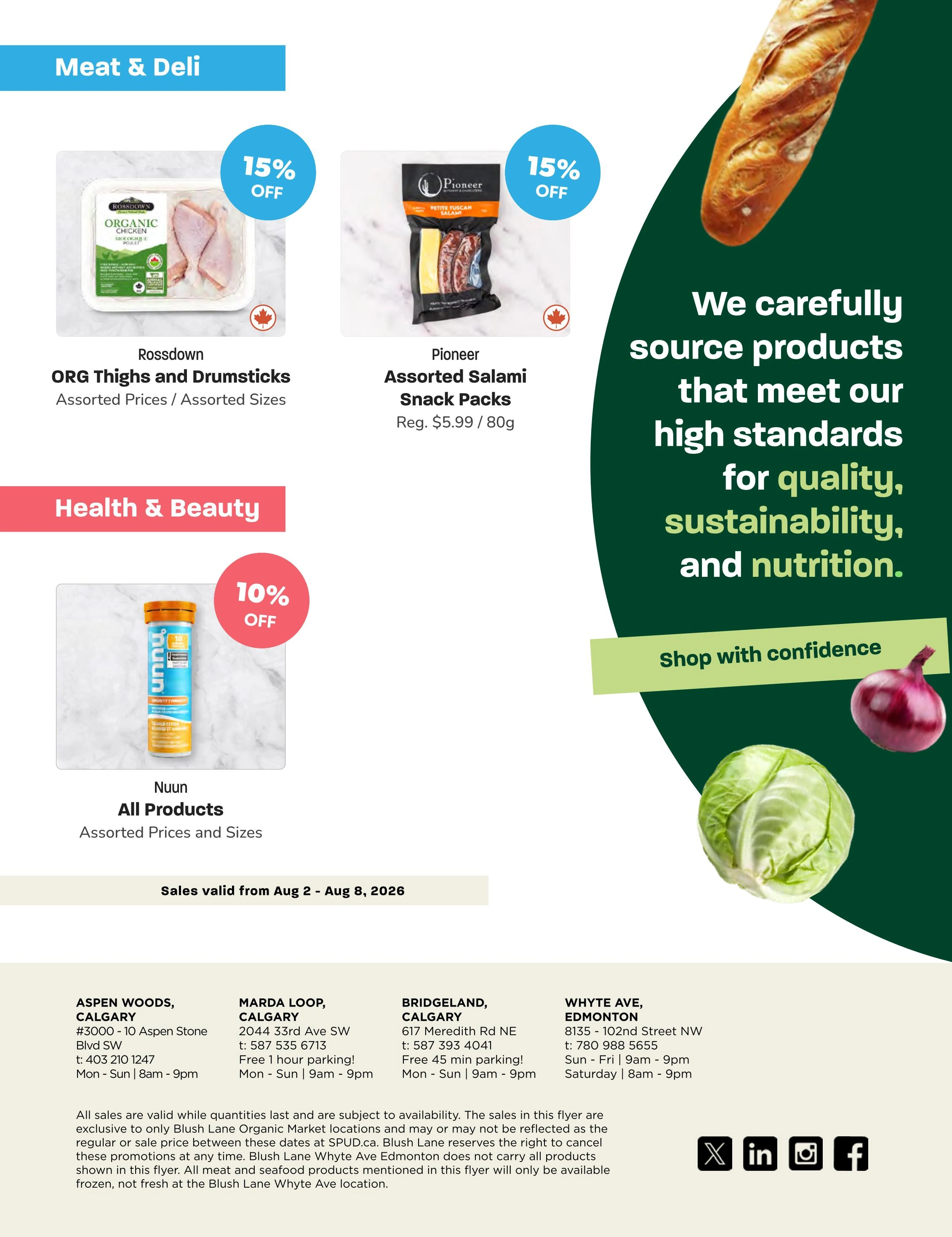 Blush Lane Organic Market flyer page 5