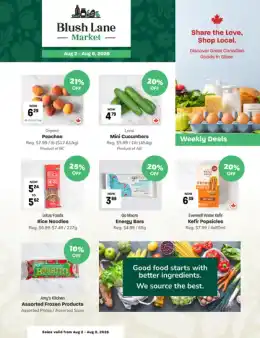 Blush Lane Organic Market Blush Lane Organic Market Flyer August 2 to 8