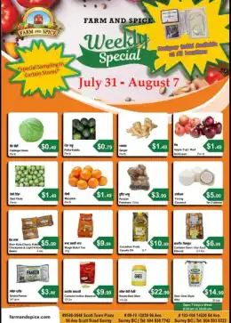 Farm And Spice Grocers Farm And Spice Grocers Flyer July 31 to August 6