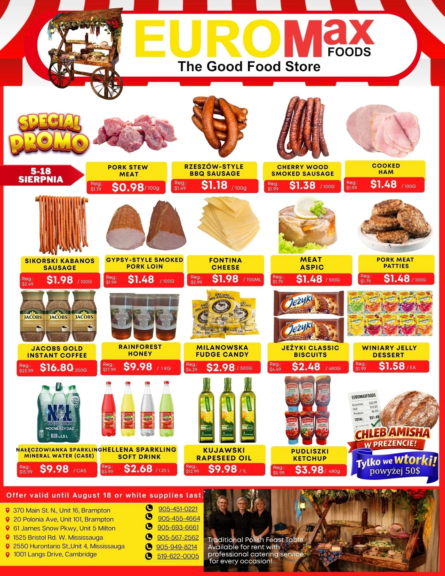 EuroMax Foods flyer page 1