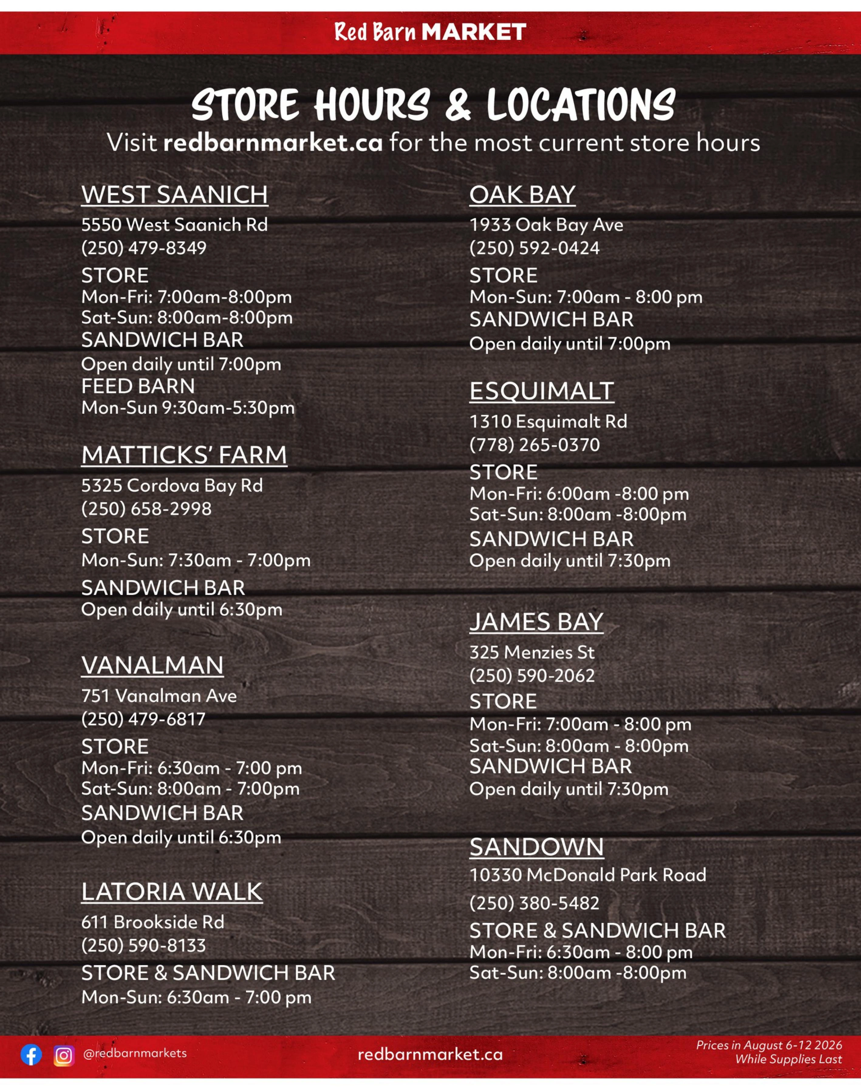 Red Barn Market flyer page 8