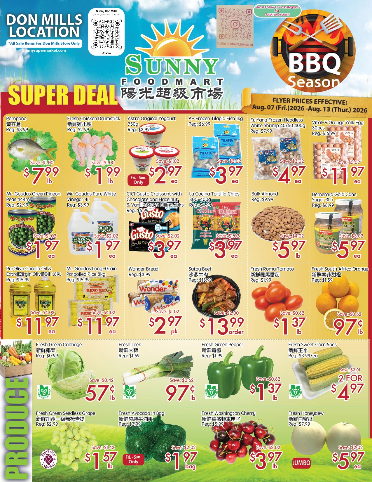 Sunny Food Mart flyer page 1