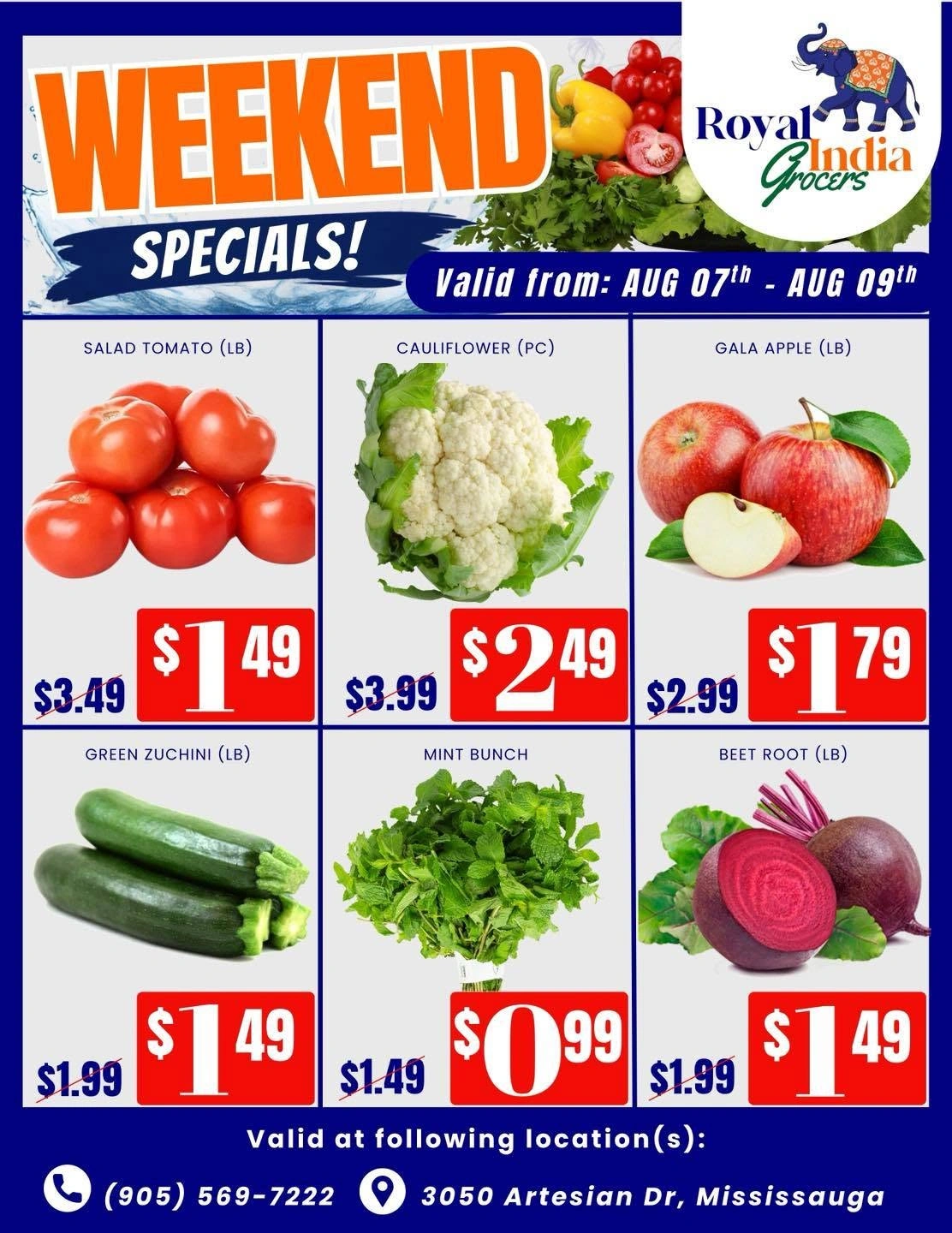Royal India Grocers flyer page 1