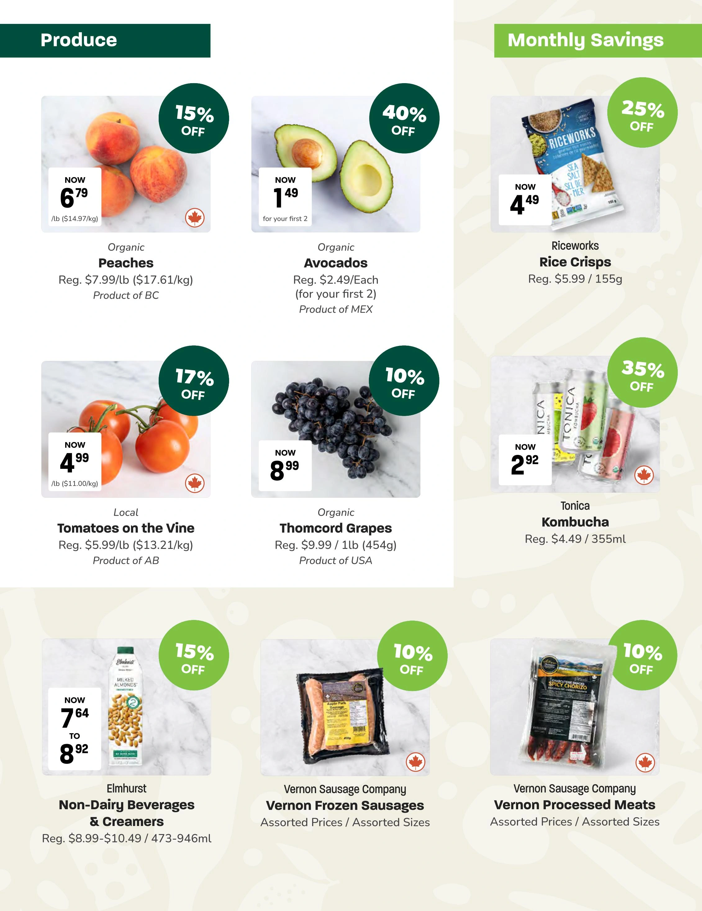 Blush Lane Organic Market flyer page 2