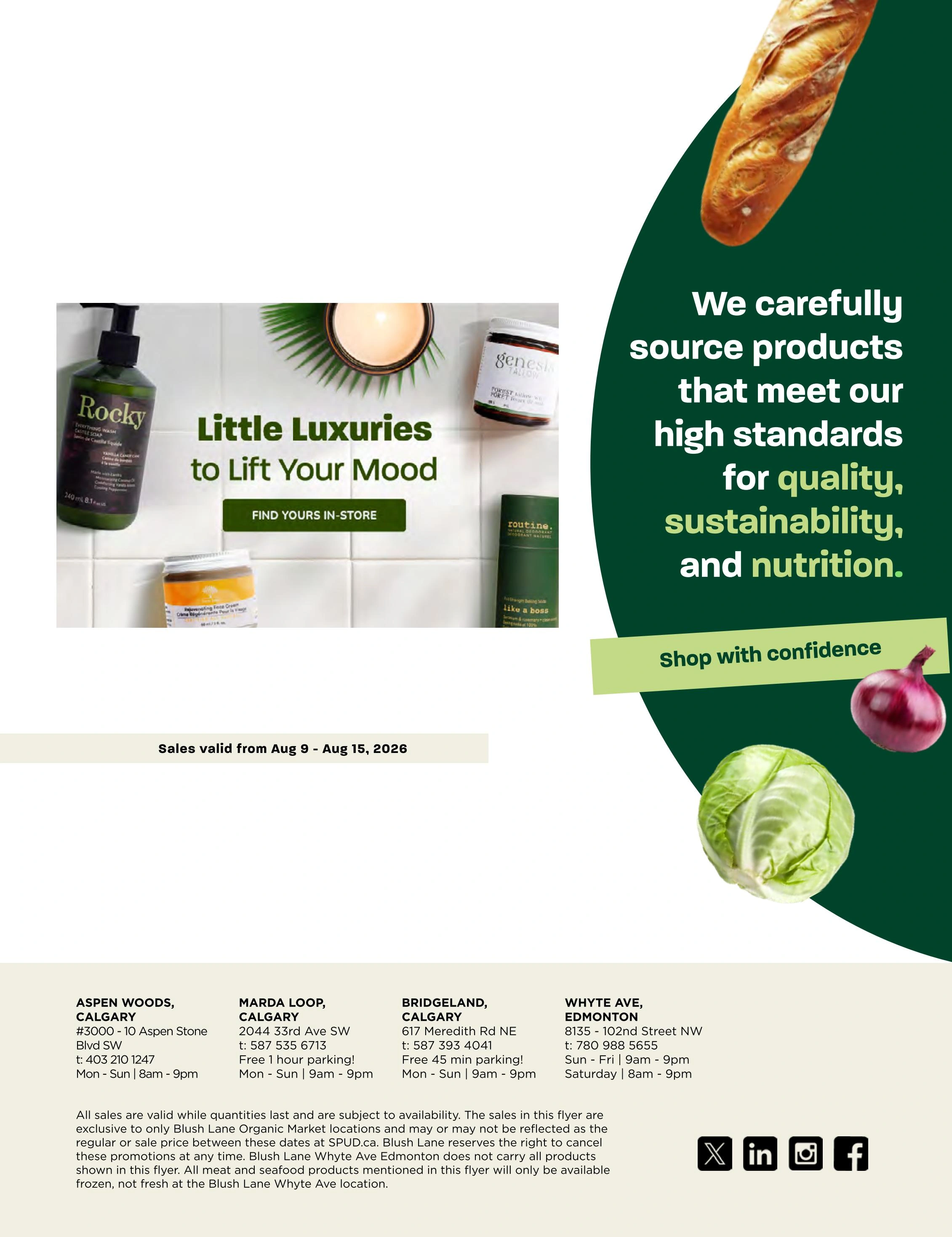 Blush Lane Organic Market flyer page 5