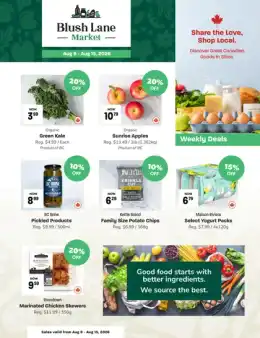 Blush Lane Organic Market Blush Lane Organic Market Flyer August 9 to 15