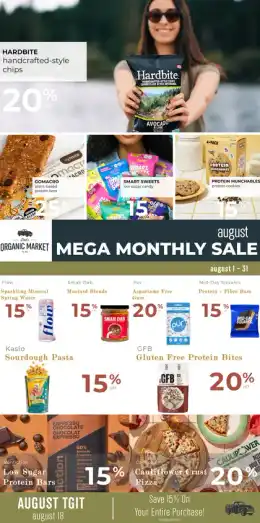 Dad's Organic Market Dad’s Organic Market Monthly Flyer August 1 to 31