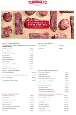 Denninger's Denninger's Weekly Specials August 26 to September 1